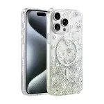 Onegif Apple İphone 15 Pro Max sk Simli Magsafe Kapak - Desen 2-1