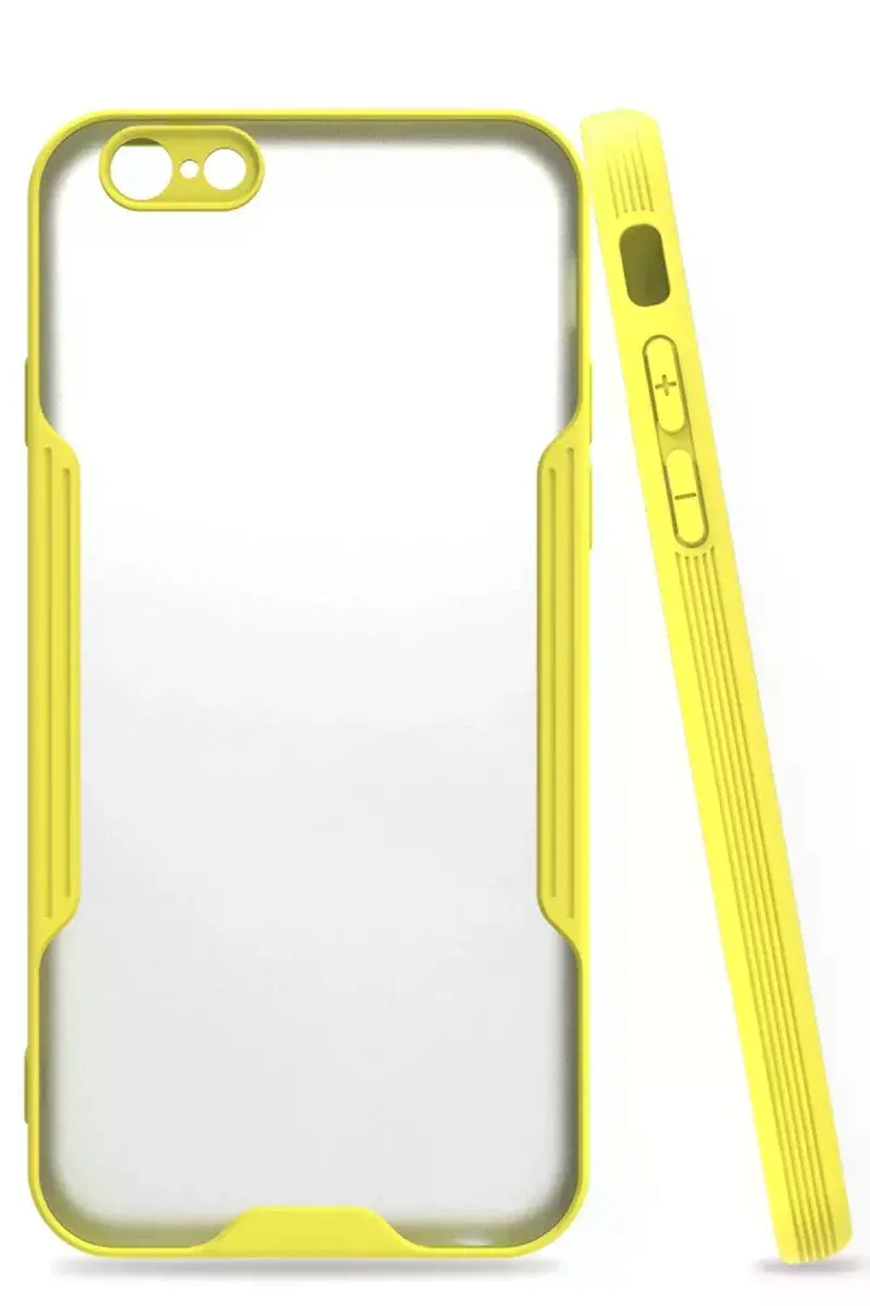 Apple iPhone 6 Kılıf Platin Silikon - Sarı