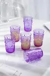 Akrilik Mor 6'lı Kısa Bardak & Su Meşrubat Kahve Yanı Bardağı 400 ml ( Cam Değildir )-1