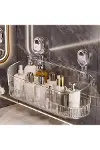 SN-29266 Vantuzlu Şeffaf Banyo Mutfak Rafı Organizer-3