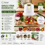 Usb To Type-c Şarjlı Mini 3 Bıçaklı Gold Blender Rondo Gıda Doğrayıcı 1.2LT=MİKA Kristal Hazne KC-82-2