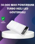 50000mAh Yüksek Kapasiteli Powerbank Hızlı Şarj ve LED Ekranlı-1