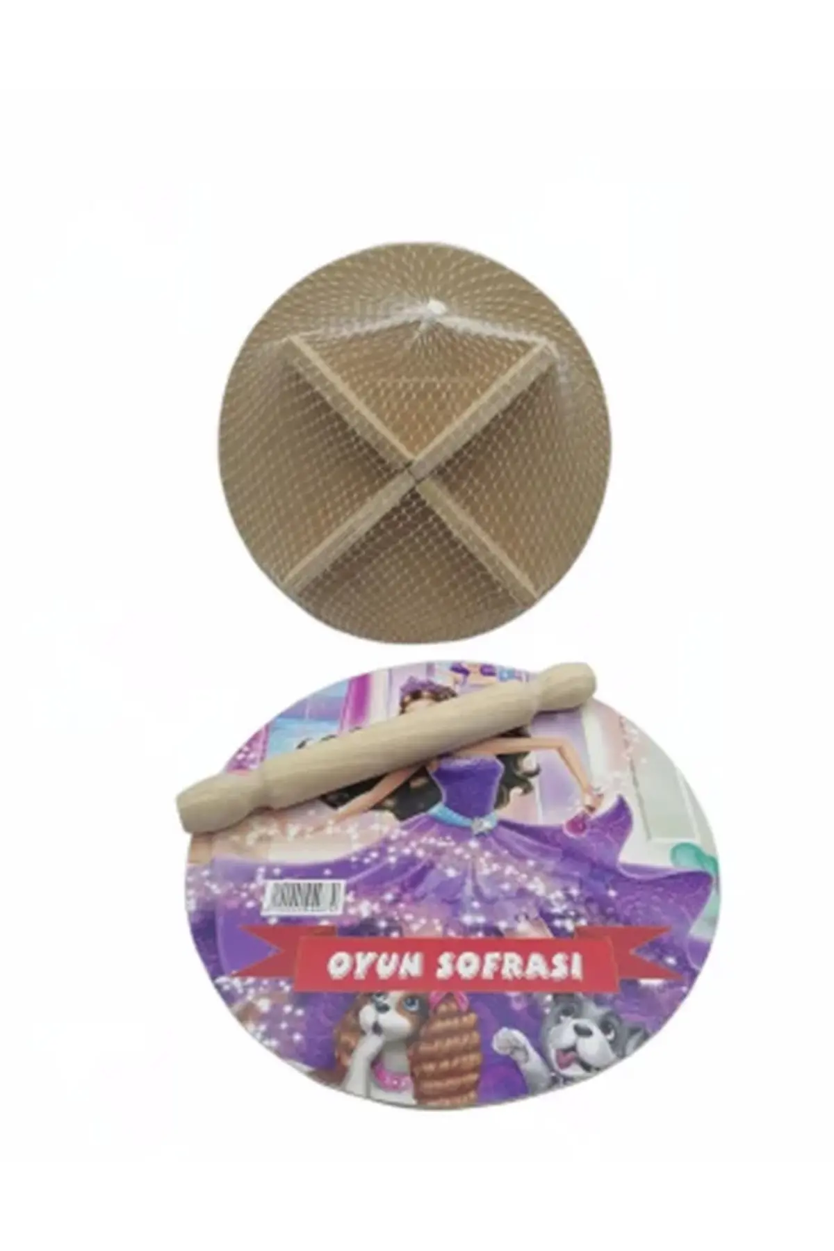 24CM Resimli Ahşap Oyun Sofrası Ekmek Tahta
