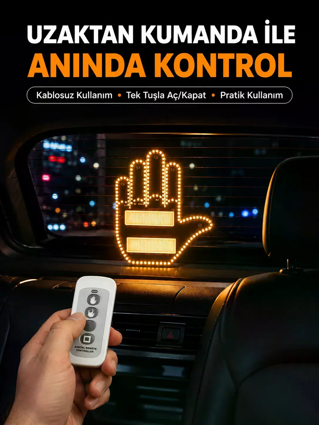 Naylon Bantlı Kolay Montajlı Araç Jest Işığı