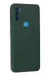 General Mobile GM 21 Plus Kılıf Nano içi Kadife Silikon - Koyu Yeşil-3