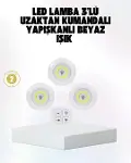 Kablosuz Gün Işığı 3’lü LED Spot Lamba Kumandalı-1