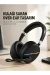 RGB Işıklı Bluetooth krofonlu Kulaklık Uzun Süreli Kullanım Type-C Şarjlı-1