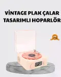 3-ü-1 Gece Işığı Bluetooth Hoparlör ve Dijital Saat Vintage Plak Çalar Tasarımlı-1