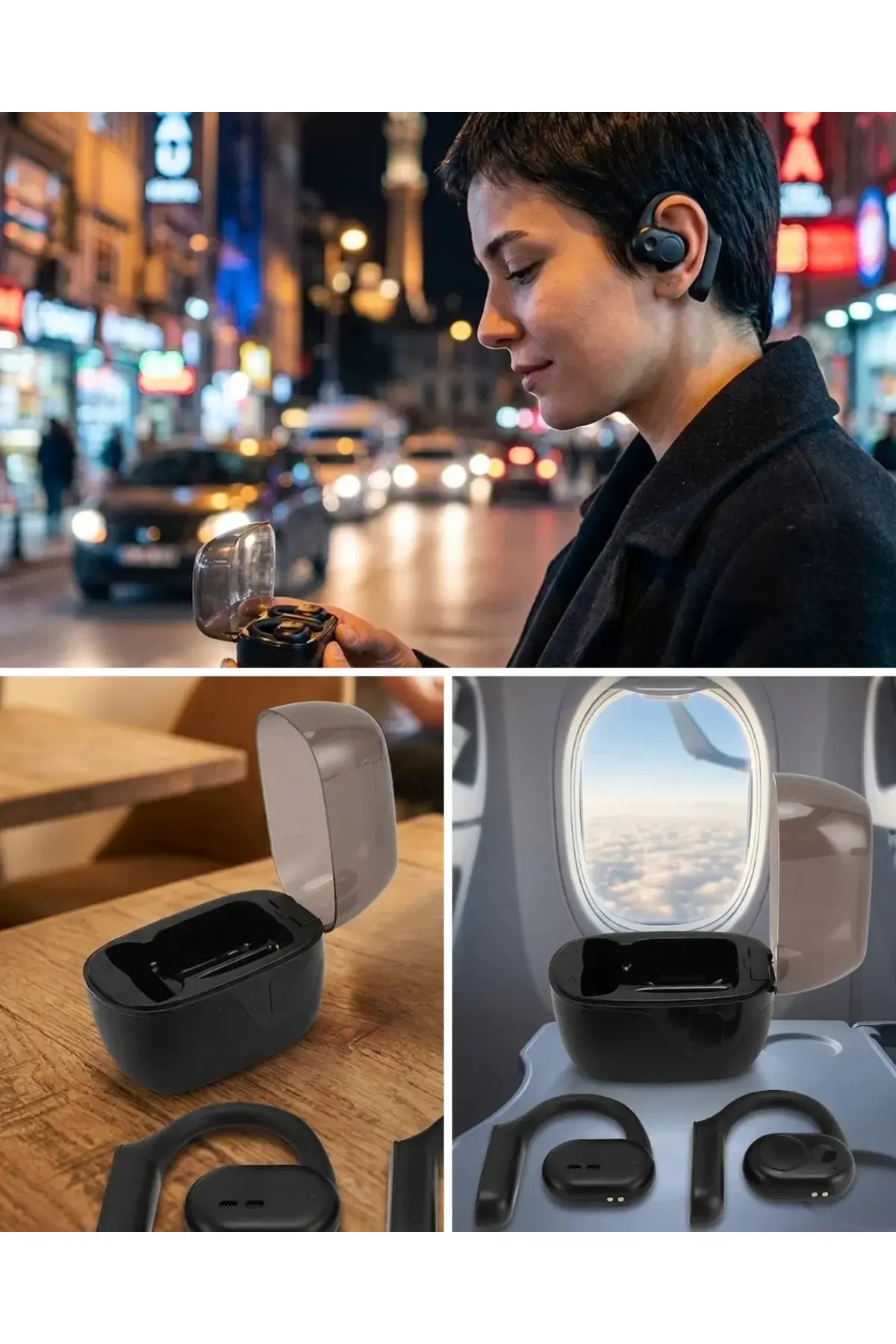Şarj Kutulu Kablosuz Kulaklık Dokunmatik Kontrol Stereo Ses Deneyi