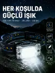 USB Şarjlı Mini LED KAFA Feneri 50m Odak 150m Geniş Aydınlatma Yeni Nesil-1