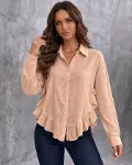 Somon Rengi Volanlı Gömlek-2