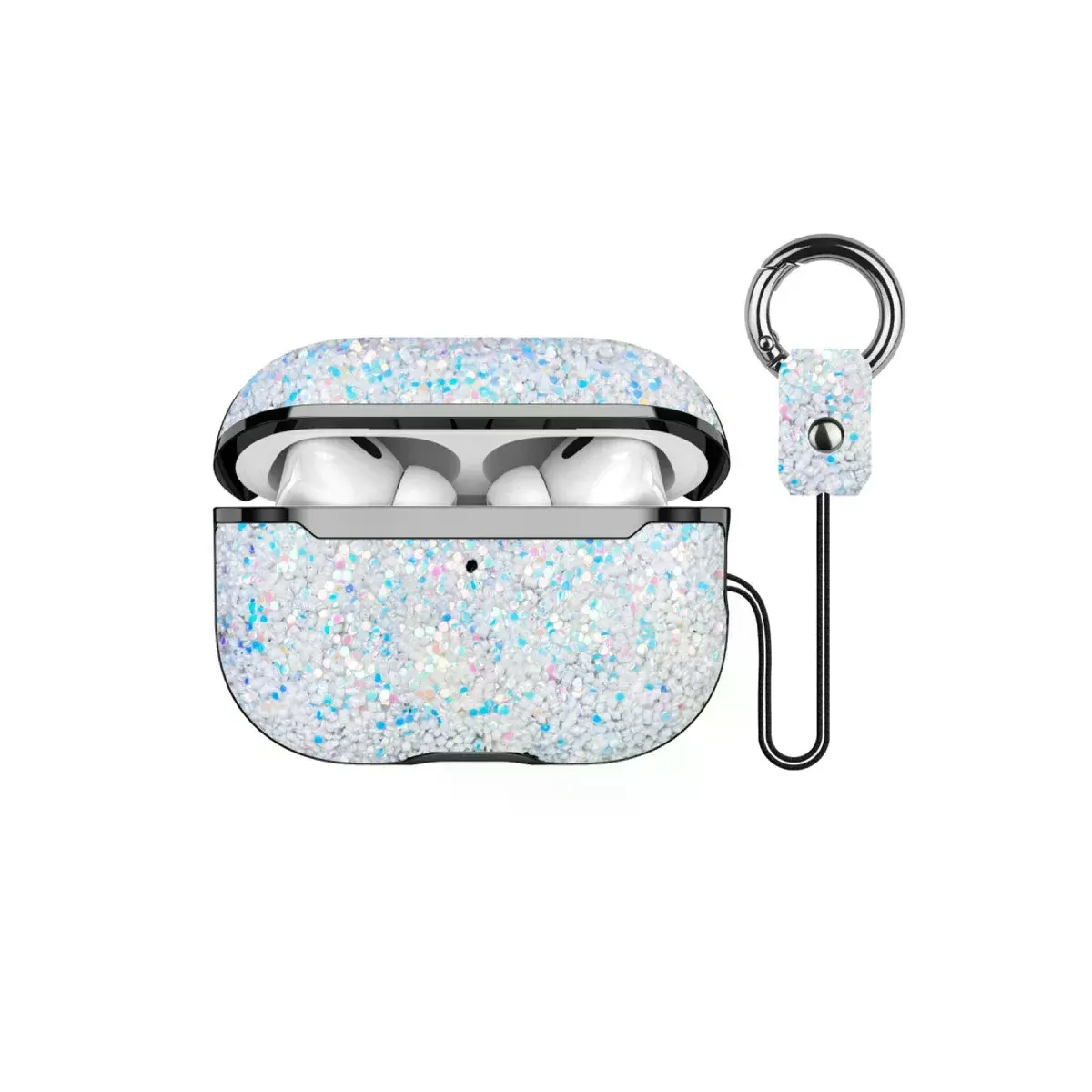 Onegif Apple Airpods 2 (2.nesil) Bright Simli Airpods Kapak - Gümüş