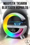 Bluetooth Hoparlör Dijital Göstergeli Wireless Şarj RGB Işıklı-2