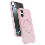 Apple İphone 16 Plus Regal Magsafe Standlı Kapak - Açık Pembe-1