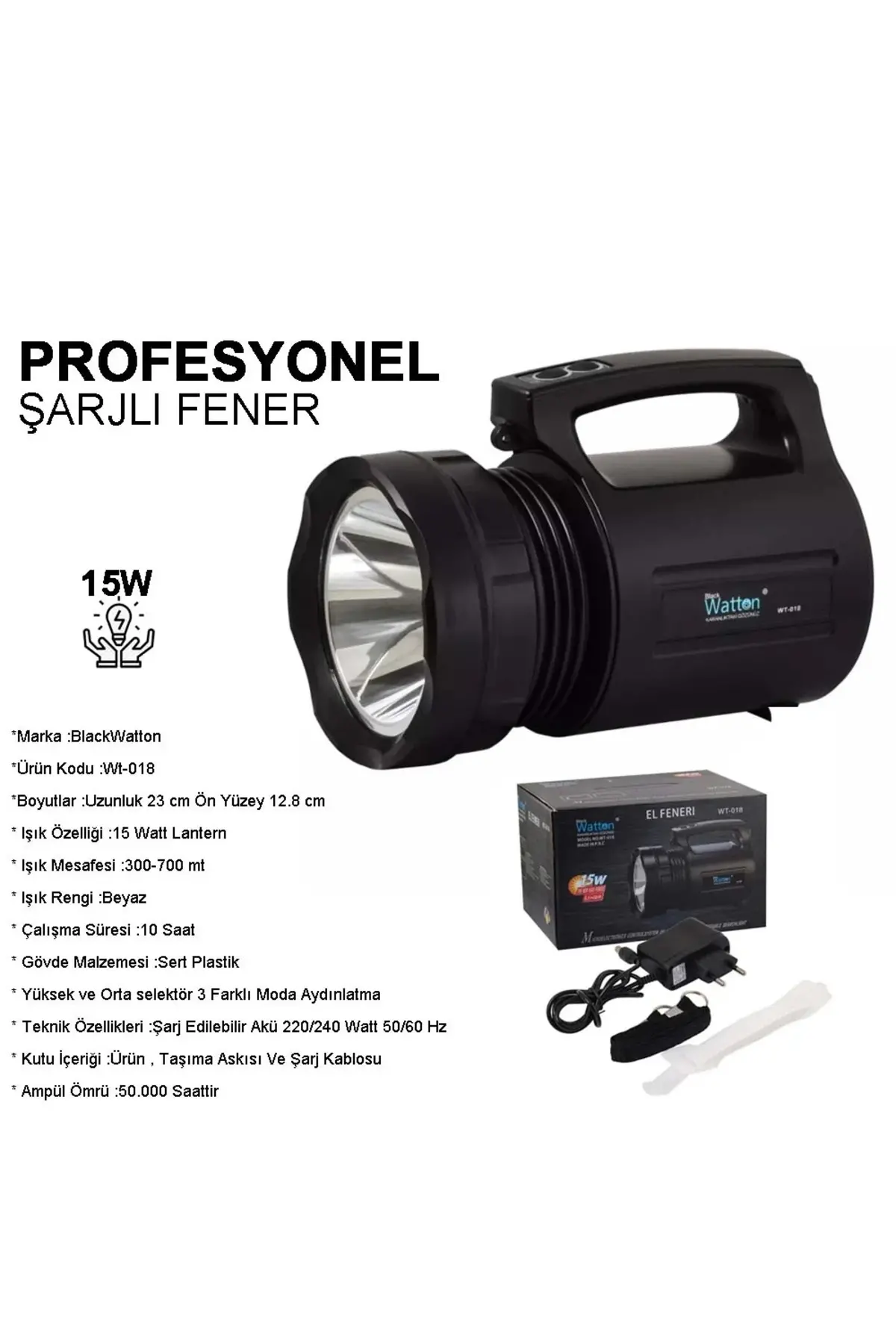 Wt-018 Profesyonel Büyük Avcı Feneri