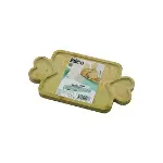 Dikdörtgen 3 BÖLMELİ=2İN1 Kalp Kulp - Bölme + 1 Ahşap Bambu Servis Sunum Tepsi - Tahtası 25 X 14 X 1-2