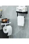 Raflı Yapışkanlı Tuvalet Kağıdı Askılığı-2