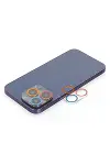 Apple iPhone 13 Pro Max Renkli Kamera Lens Koruma Cam - Pembe-Mavi-1