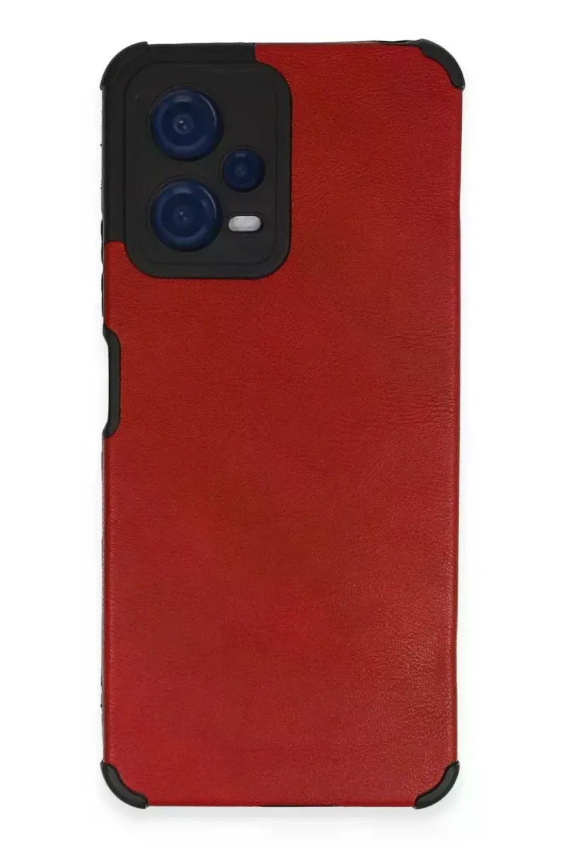 Xiao Red Note 12 5G Kılıf Loop Deri Silikon - Kırmızı