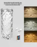 Kristal Tasarımlı RGB LED Gece Lambası – Kumandalı, Renk Değiştiren Dekoratif Işık-3