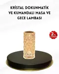 Kristal Tasarımlı RGB LED Gece Lambası – Kumandalı, Renk Değiştiren Dekoratif Işık-1