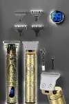 Tıraş Makinesi Şarjlı Profesyonel Saç Kesme Makinesi Gold Çizik Tıraş-4