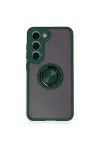 Samsung Galaxy M15 Kılıf Montreal Yüzüklü Silikon Kapak - Yeşil-2