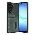 Samsung Galaxy A17 5g Sara Kartvizitli Deri Kılıf - Yeşil-1