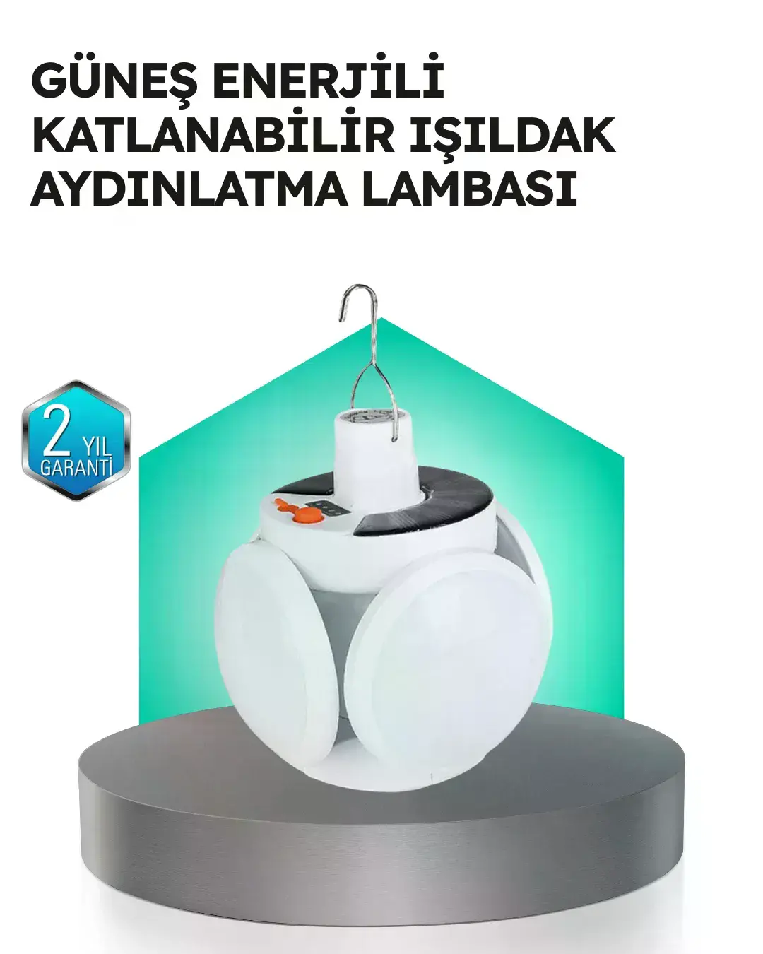 Pratik Katlanabilir Solar LED Aydınlatma Lambası