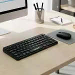 Kablosuz Lacivert Bluetooth Klavye Mouse Seti – Yuvarlak Tuşlu Tasarım, Türkçe Q Dizilim, Taşınabili-1