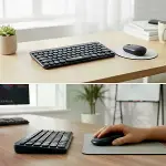 Kablosuz Lacivert Bluetooth Klavye Mouse Seti – Yuvarlak Tuşlu Tasarım, Türkçe Q Dizilim, Taşınabili-4