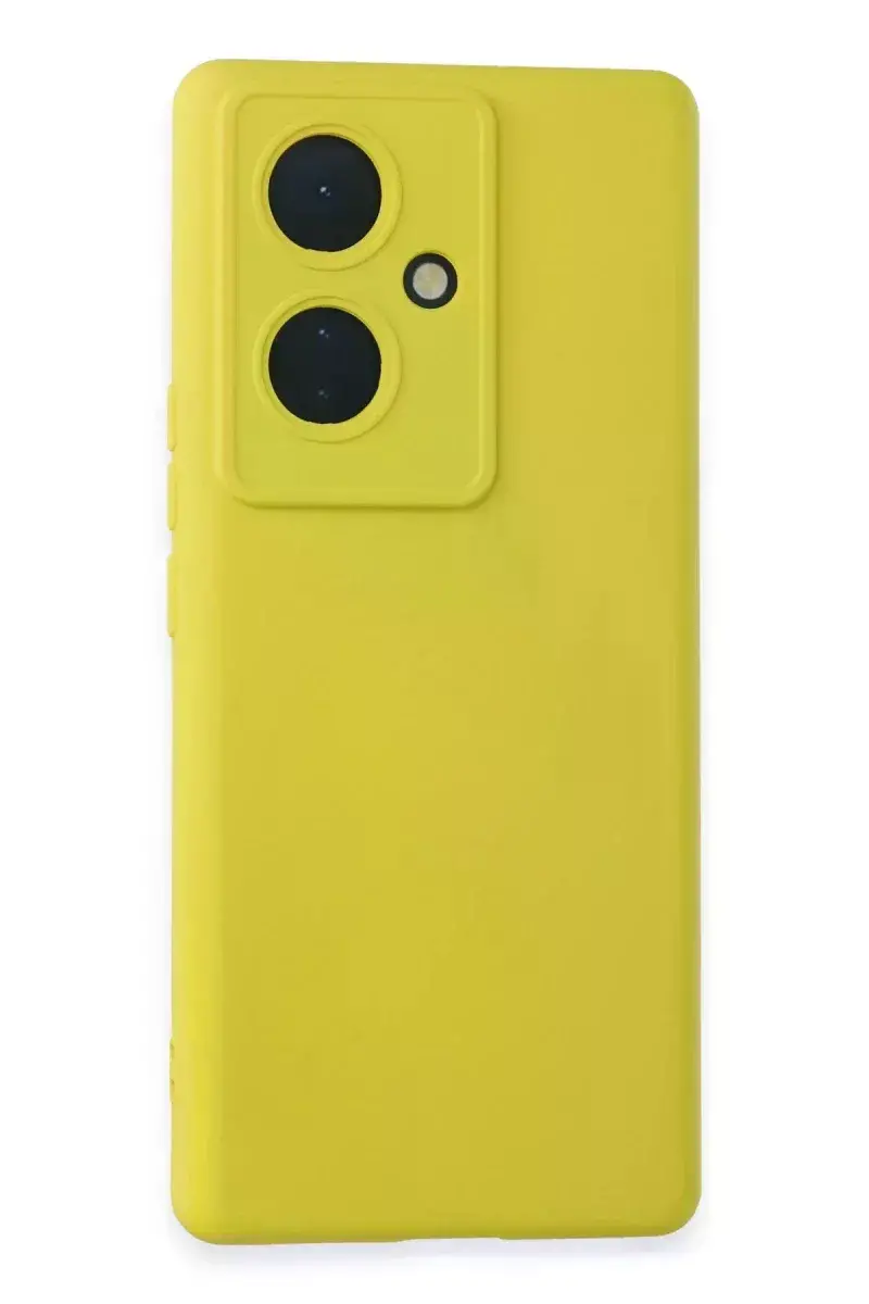 Vivo V29 Lite Kılıf Nano içi Kadife Silikon - Sarı