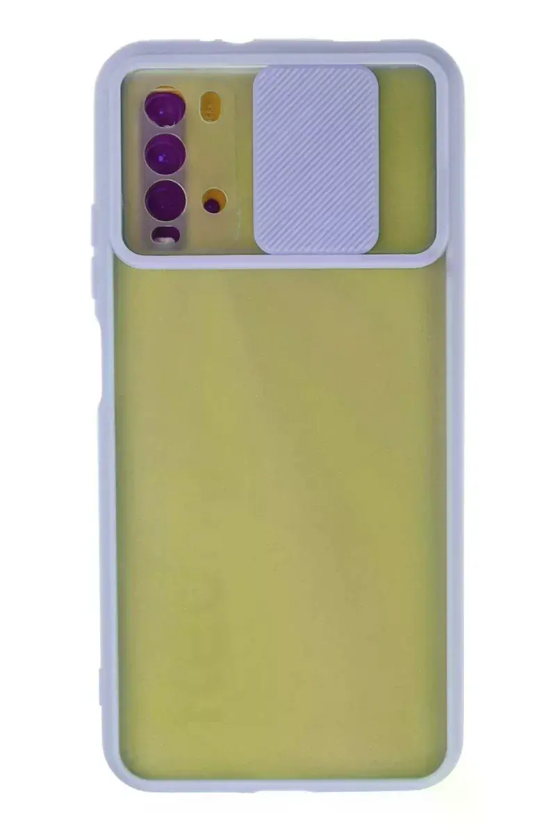 Xiao Red 9T Kılıf Palm Buzlu Kamera Sürgülü Silikon - Lila