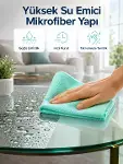 Cam Ayna ve Parlak Yüzeyler İçin krofiber Tezlik Bezi Leke ve İz Bırakmaz-1