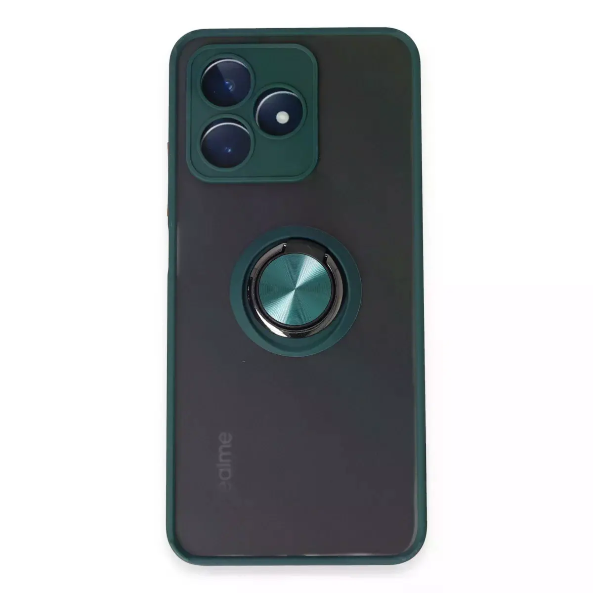 Realme C53 Kılıf Montreal Yüzüklü Silikon Kapak - Yeşil
