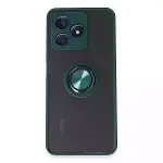 Realme C53 Kılıf Montreal Yüzüklü Silikon Kapak - Yeşil-1