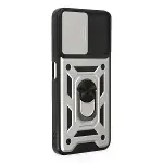 Xiao Poco M5 Kılıf Pars Lens Yüzüklü Silikon - Gümüş-2