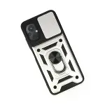 Xiao Poco M5 Kılıf Pars Lens Yüzüklü Silikon - Gümüş-3