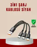 3’ü 1 Arada Hızlı Şarj Kablosu – iOS Android Type-C Uyumlu-1