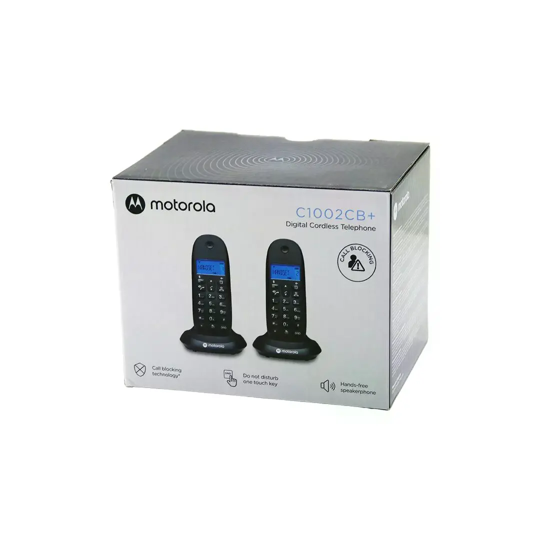 2PCS Siyah Dijital Kablosuz - Telsiz Telefon Arayan No Görme 50 Hafıza C-1002CB