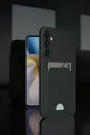 Samsung Galaxy A55 5G Kılıf Kelvin Kartvizitli Silikon - Siyah-2