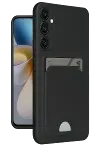 Samsung Galaxy A55 5G Kılıf Kelvin Kartvizitli Silikon - Siyah-1