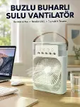 Spreyli Mini Masaüstü Fan | 500ML Su Hazneli, 3 Kademeli Soğutucu Yeni Nesil-2