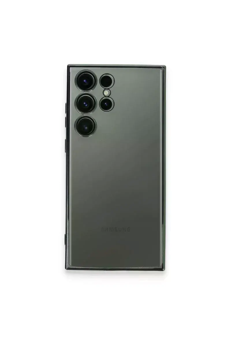 Samsung Galaxy S23 Ultra Kılıf Razer Lensli Silikon - Yeşil