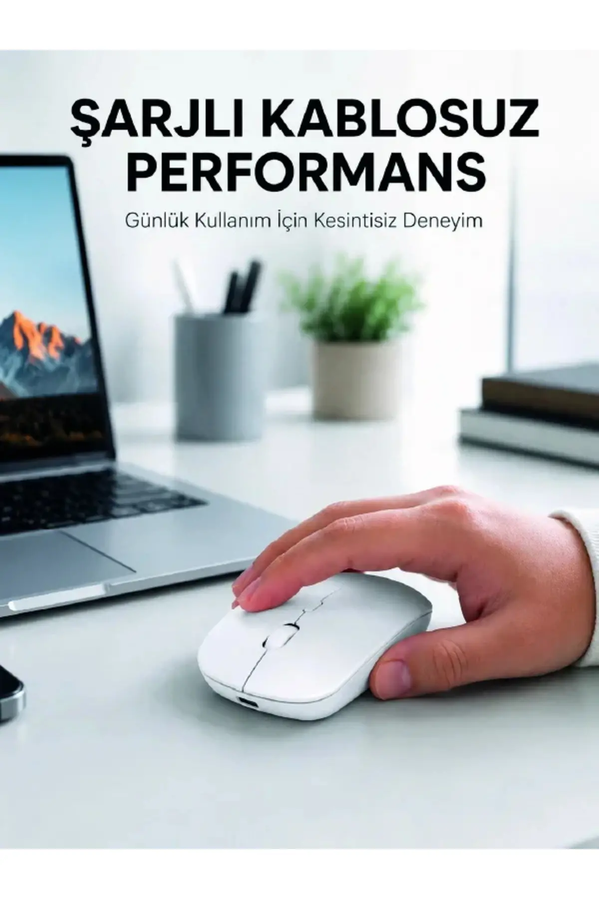 5000 DPI Bluetooth Kablosuz Mouse Hafif Ergonok Sessiz Wireless Fare