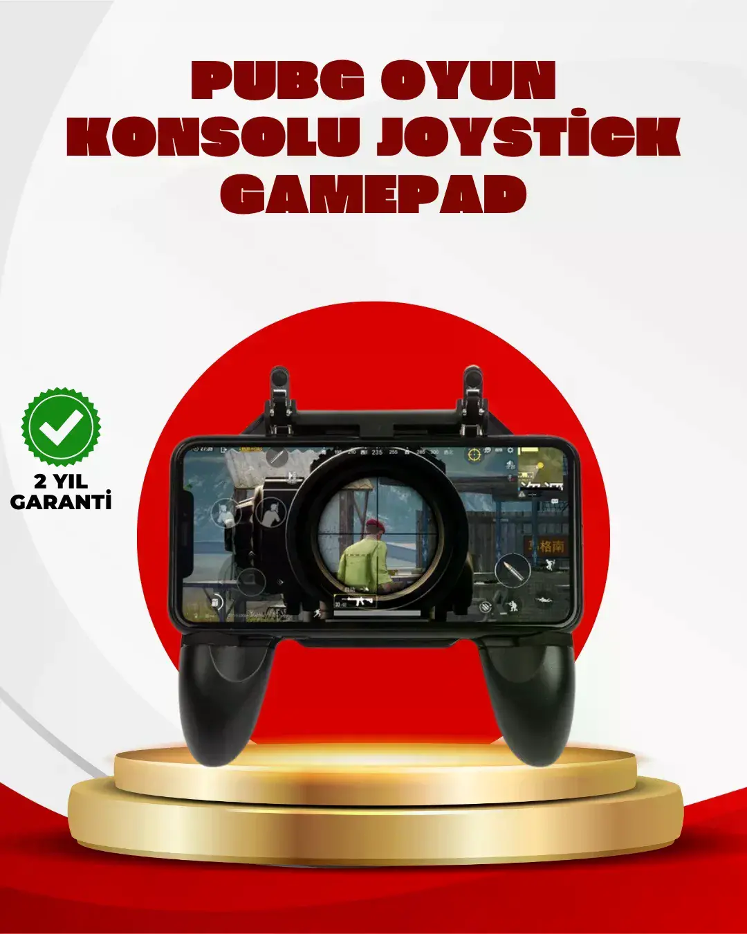 PUBG Mobile Uyumlu Joystick ve Parmak Tetikli Oyun Gamepadi