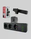 Anahtarlı Çoklu Priz 3 USB 1 Type-C Hızlı Şarj Destekli-3