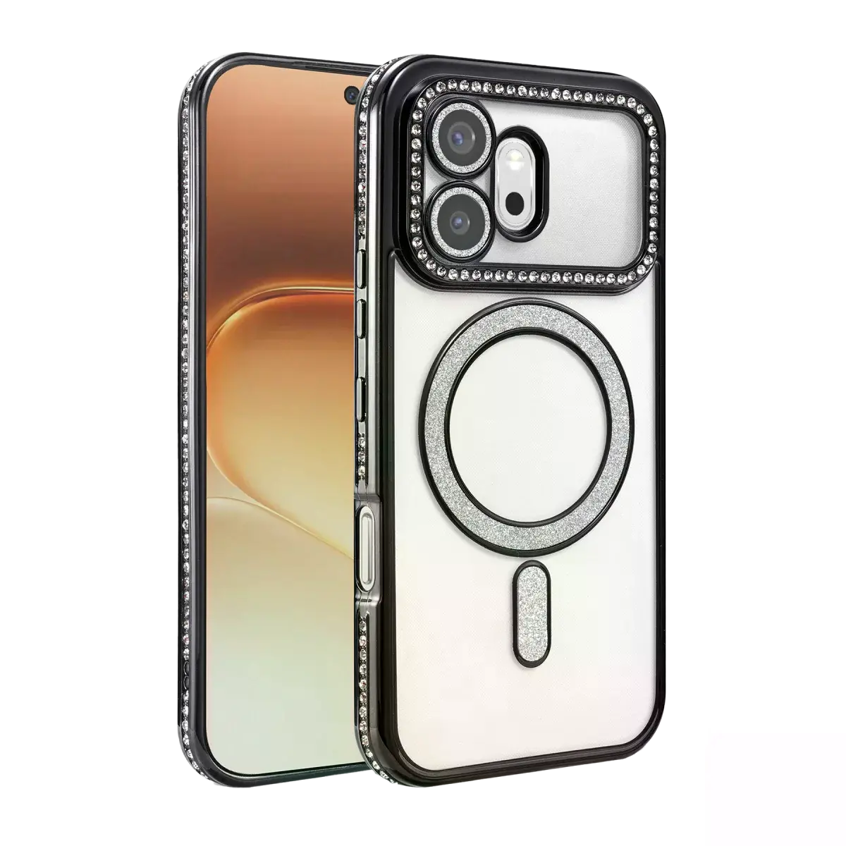 Huawei Honor 600 Joke Simli Magneticsafe Kılıf - Siyah