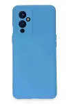 One Plus 9 Kılıf Nano içi Kadife Silikon - Mavi-2