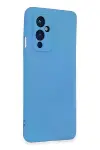 One Plus 9 Kılıf Nano içi Kadife Silikon - Mavi-3